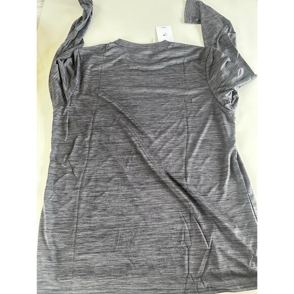 Gymshark Men’s Arrival Marl Long Sleeve T-Shirt Black Silhouette Grey Marl XXL - Picture 6 of 7